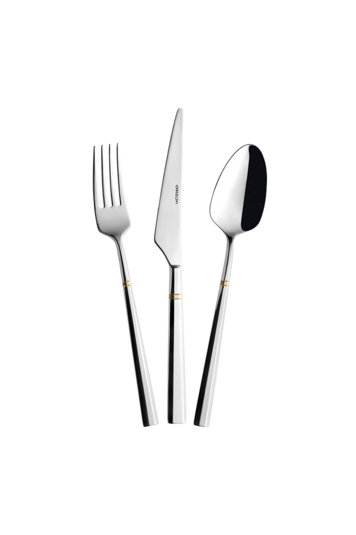 Emsan-Prime Penta Gold 84 12 Person Piece Fork Spoon Knife Set Luxury Boxed 2