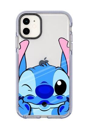 Iphone 11 Stitch Desenli Candy Bumper Silikonlu Telefon Kılıfı MC11CBTS155