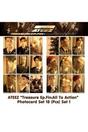 ''treasure.ep.fin:all The Action'' Fotokart Seti - Set 1 ATEEZ_ALL_THE_ACTION_SET1