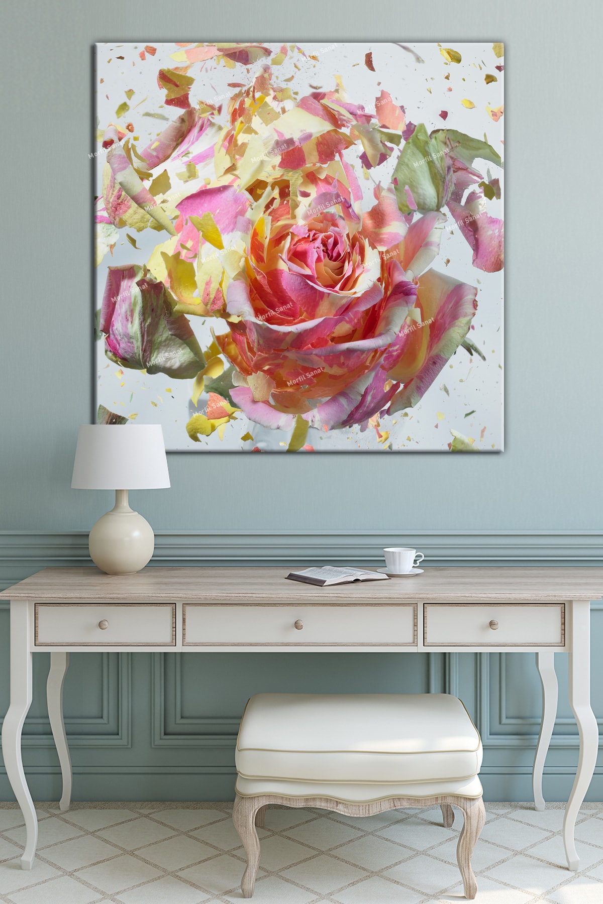 Gül Çiçek Dekoratif Kanvas Tablo (9 Farklı Ölçü)