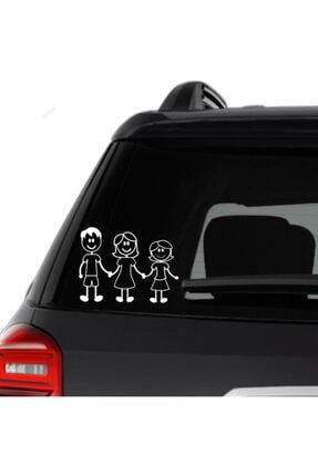 Aile Sticker Anne Baba Kızları Araba Yapıştırma EyM126