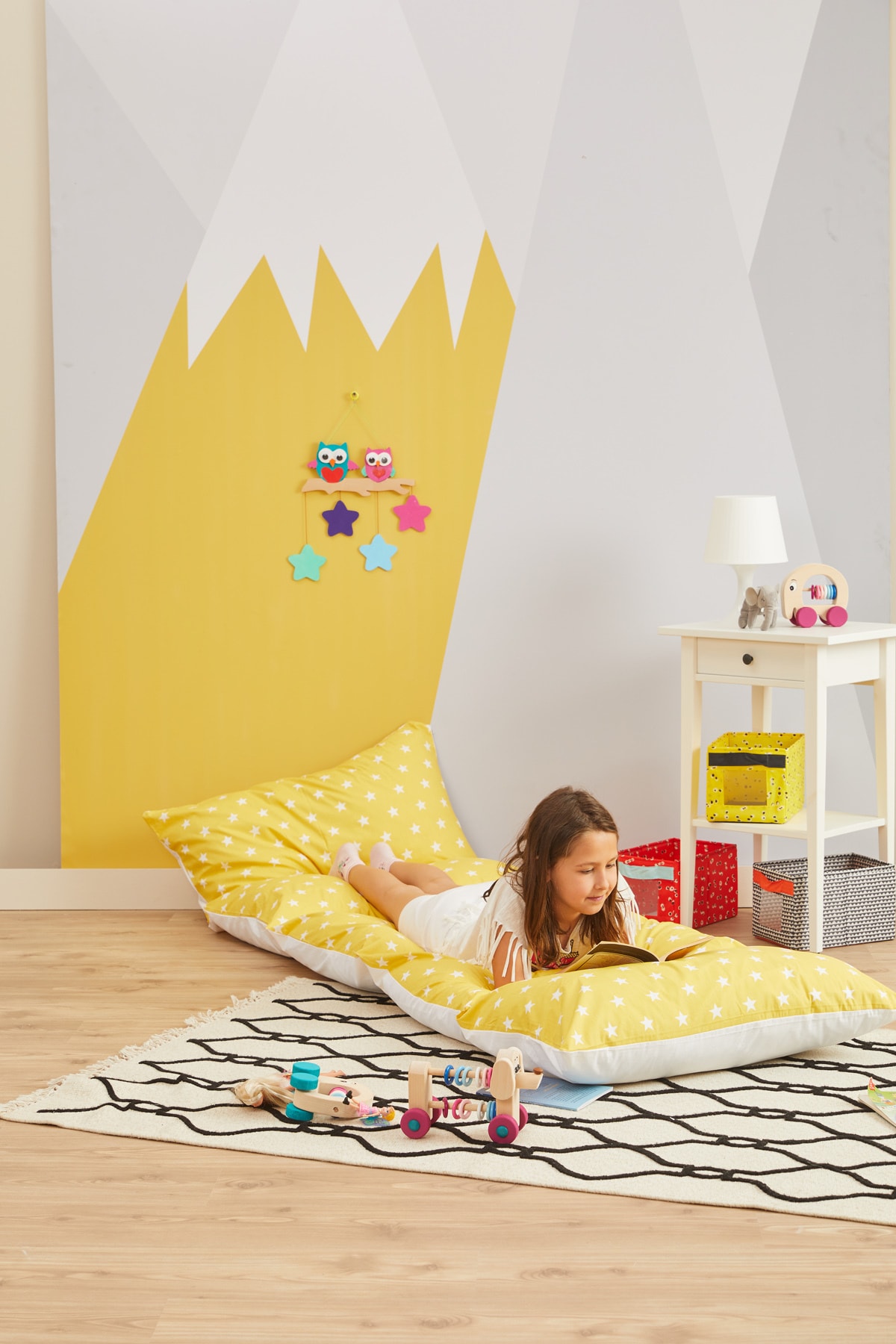 Svava Katlanabilir Yer Minderi - 5 Bölmeli Yastık Oyun Halısı sarı fotoğrafı 2 (önizleme)