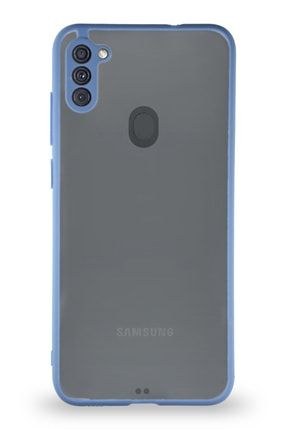 Samsung Galaxy A11 Kapak Kamera Korumalı Slimcolor Kılıf - Mavi CA_SLNDR_A11