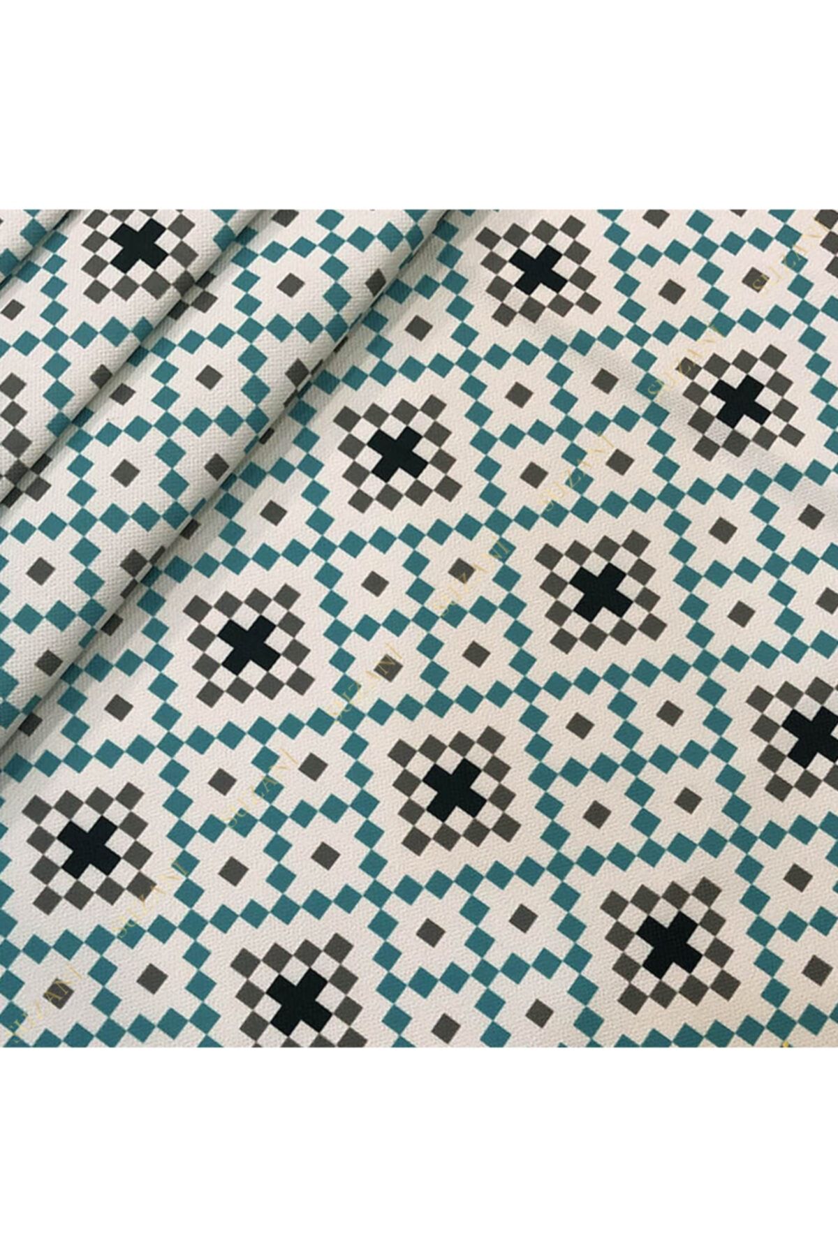 SUZANİ-Stylized Winter Patterned Digital Printed Fabric Kms-0912 2