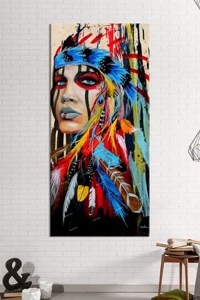 Kızıldereli Kadın Muhteşem Dekoratif Kanvas Tablo N360