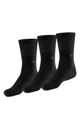 Diyabetik Soket Erkek Siyah Gümüş Çorap 3'lü Paket BNYSS111ETK