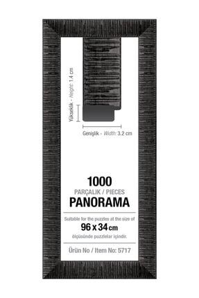 1000' Lik Panorama Siyah 96 X 34 Cm (30 Mm) Puzzle Çerçevesi CER5717