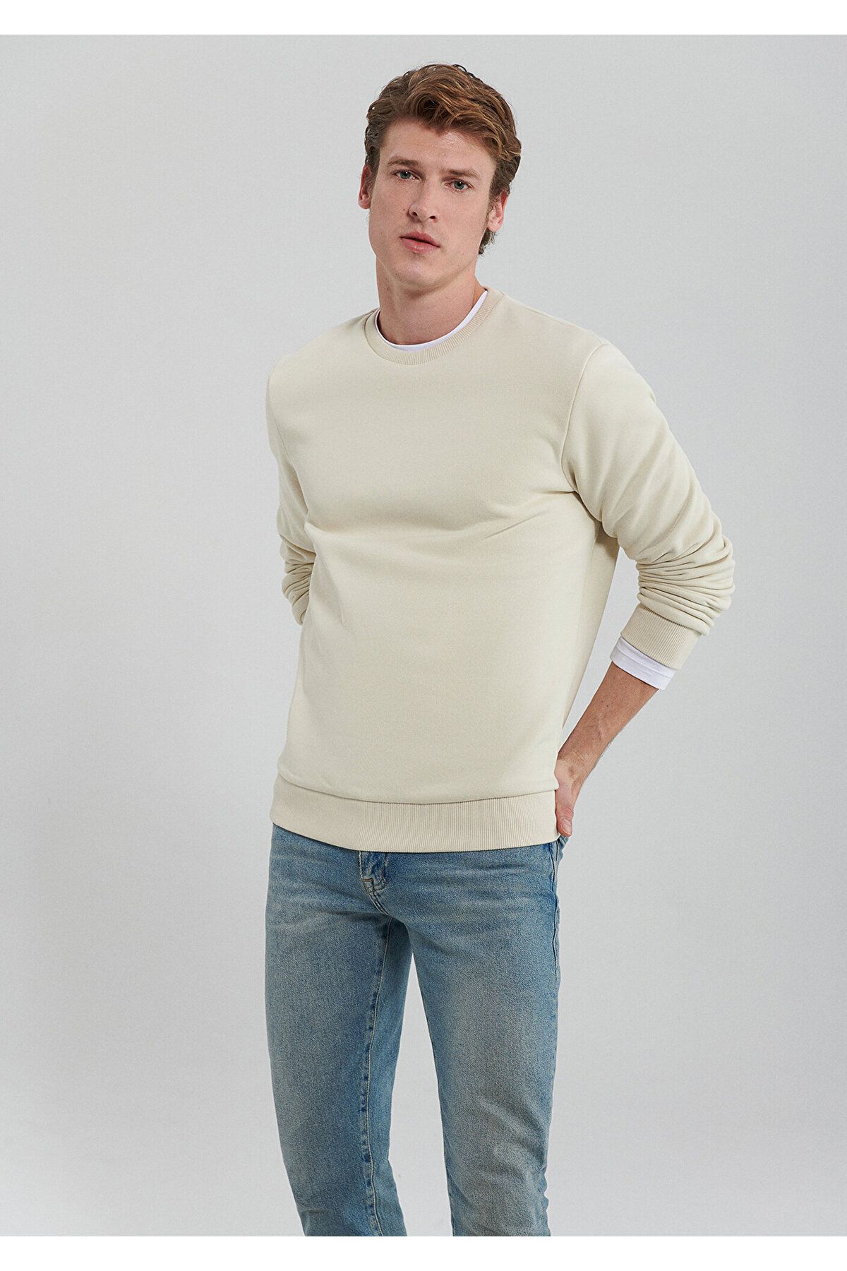 Mavi-Φούτερ Crew Neck Beige Basic0610060-70072 2
