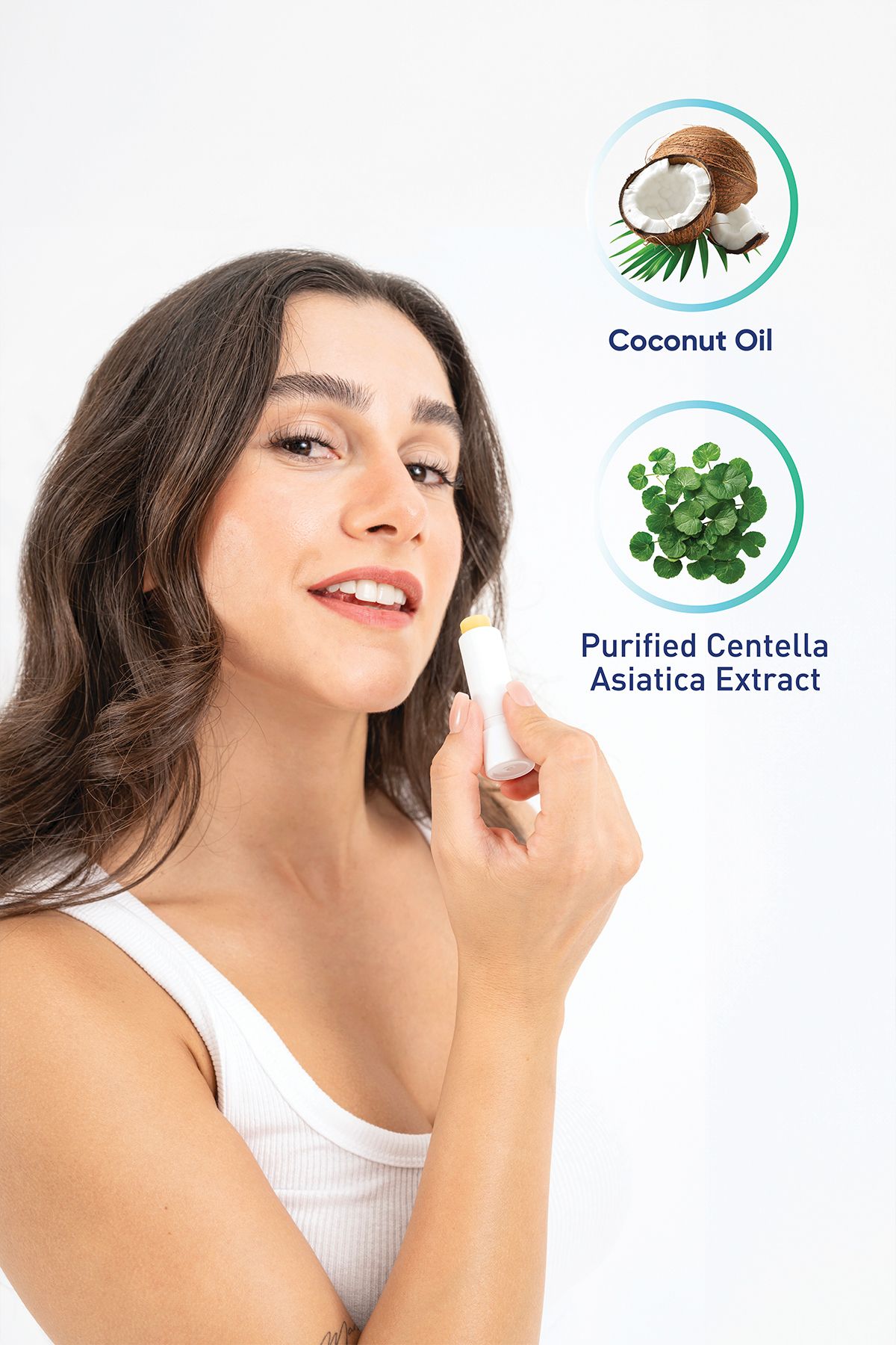 کرم لب و اسکراب مرطوب کننده ترمیم مومیایی کردن SPF 50+ 4 گرم CENTELLA ASIATICA روغن نارگیل Görkito