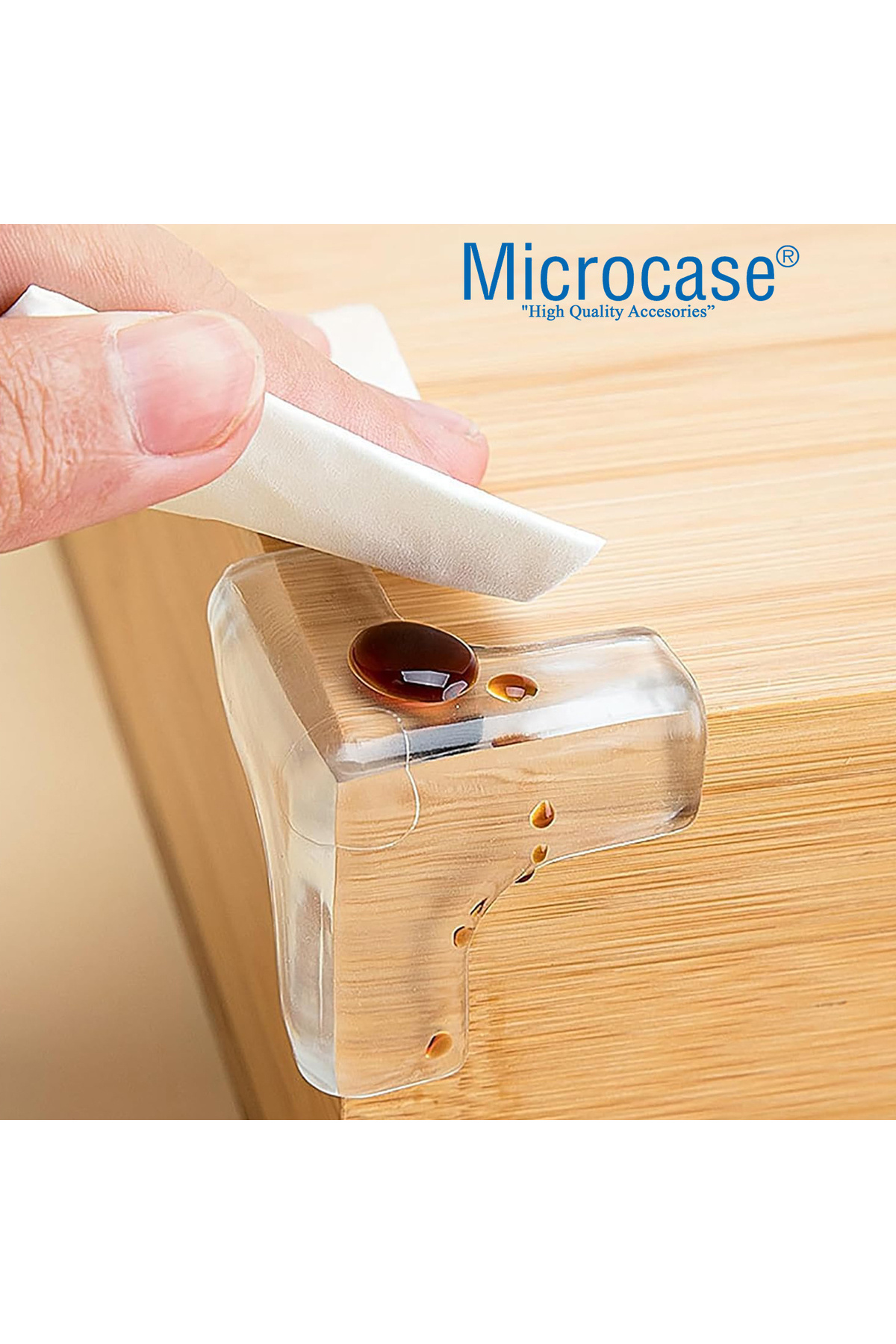 Microcase Bebekler için Eşya Masa Köşe Koruyucu Şeffaf Kendinden Yapışkanlı Silikon Köşe Koruma -AL4544 4 Adet fotoğrafı 6 (önizleme)