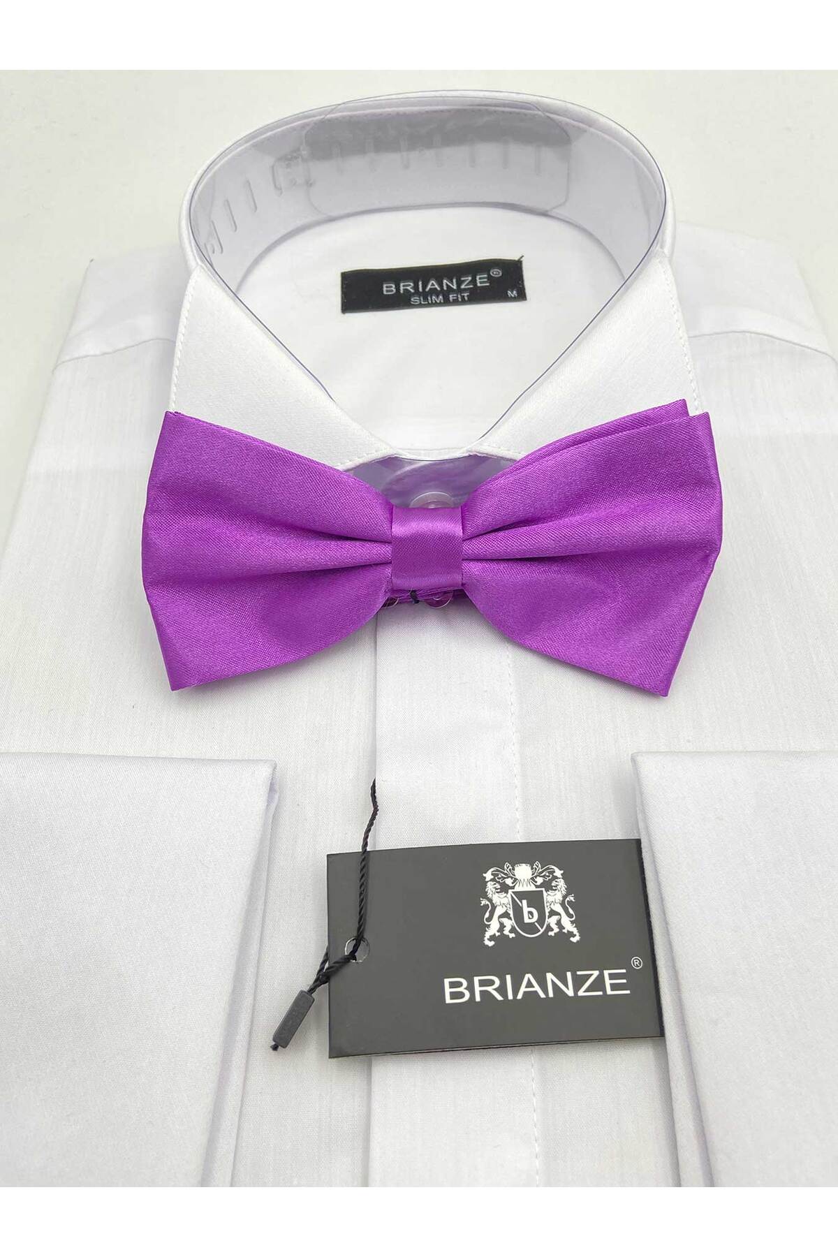  پاپیون ساتن تک رنگ یاسی تیره