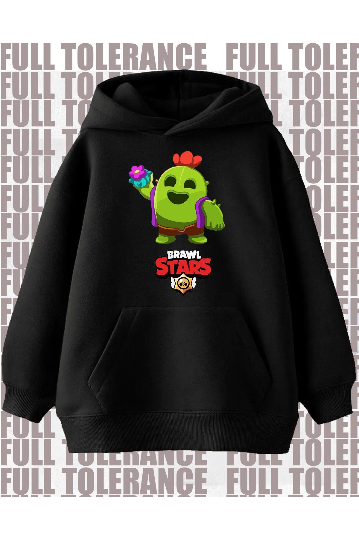 سویشرت پسرانه مشکی FULL TOLERANCE | BRAWLSTARSÇOCUKSWEATLER اورجینال - تصویر 2