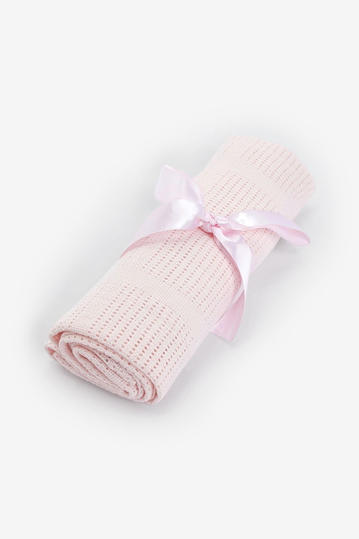 Next Baby-100% Cotton Pink Knitted Baby Blanket 4