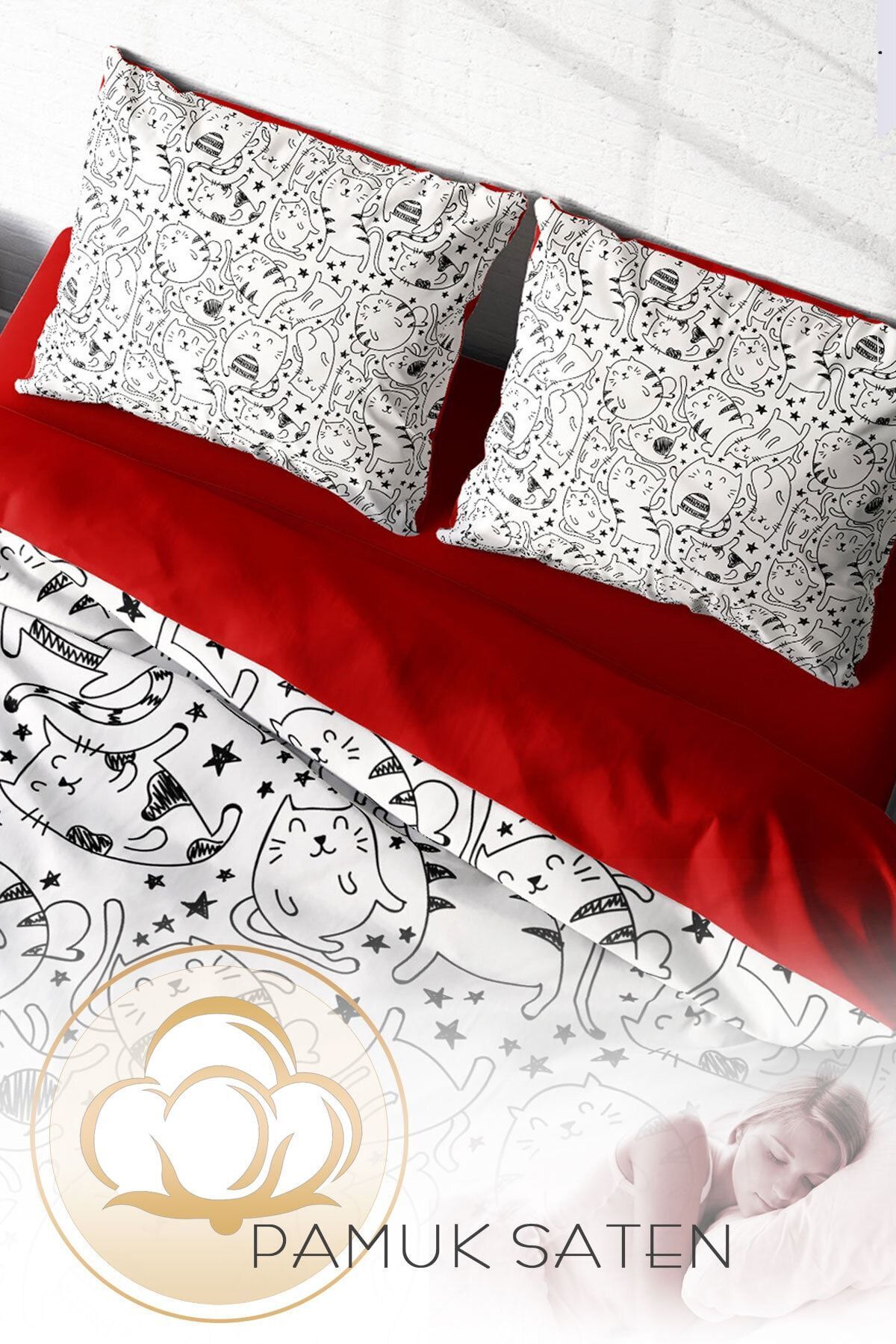 سرویس روتختی  سفید مونوهومMonohome | monohome8959 اورجینال - تصویر 4