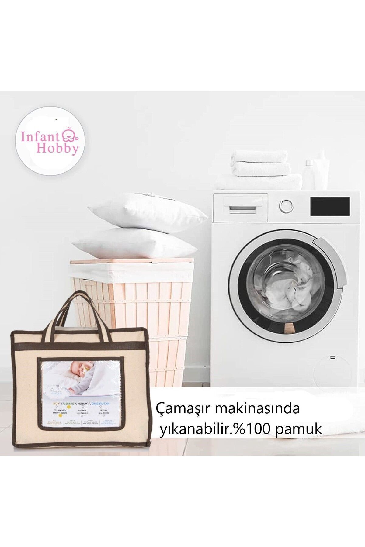 İnfant Hobby %100 Organik Doğal Pamuk Bebek Yorgan fotoğrafı 5 (önizleme)