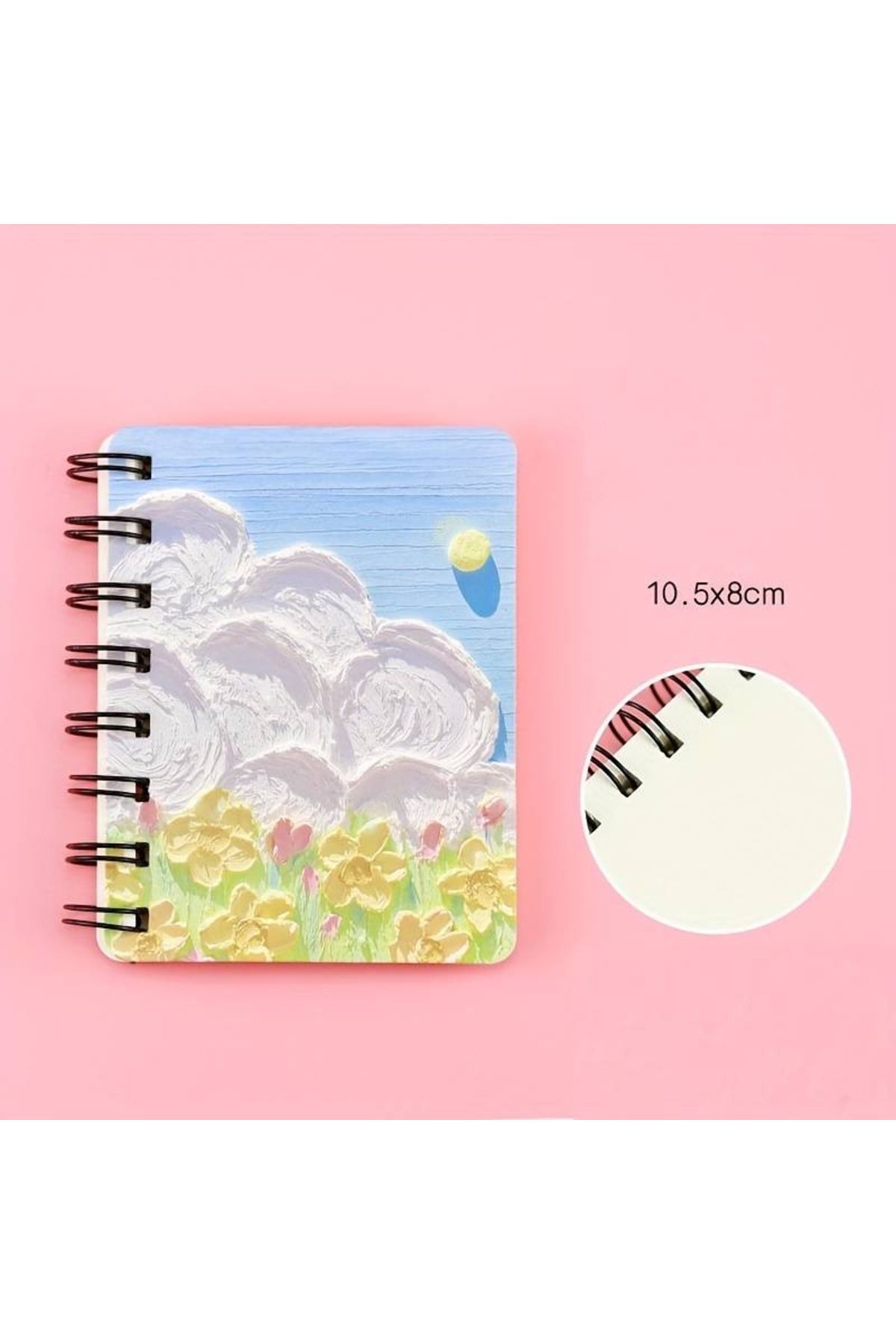 Siriderya-Mini Unlined Cute Notebook A7 Spiral Student Notebook Pocket Notepad Portable Daily Notebook 3