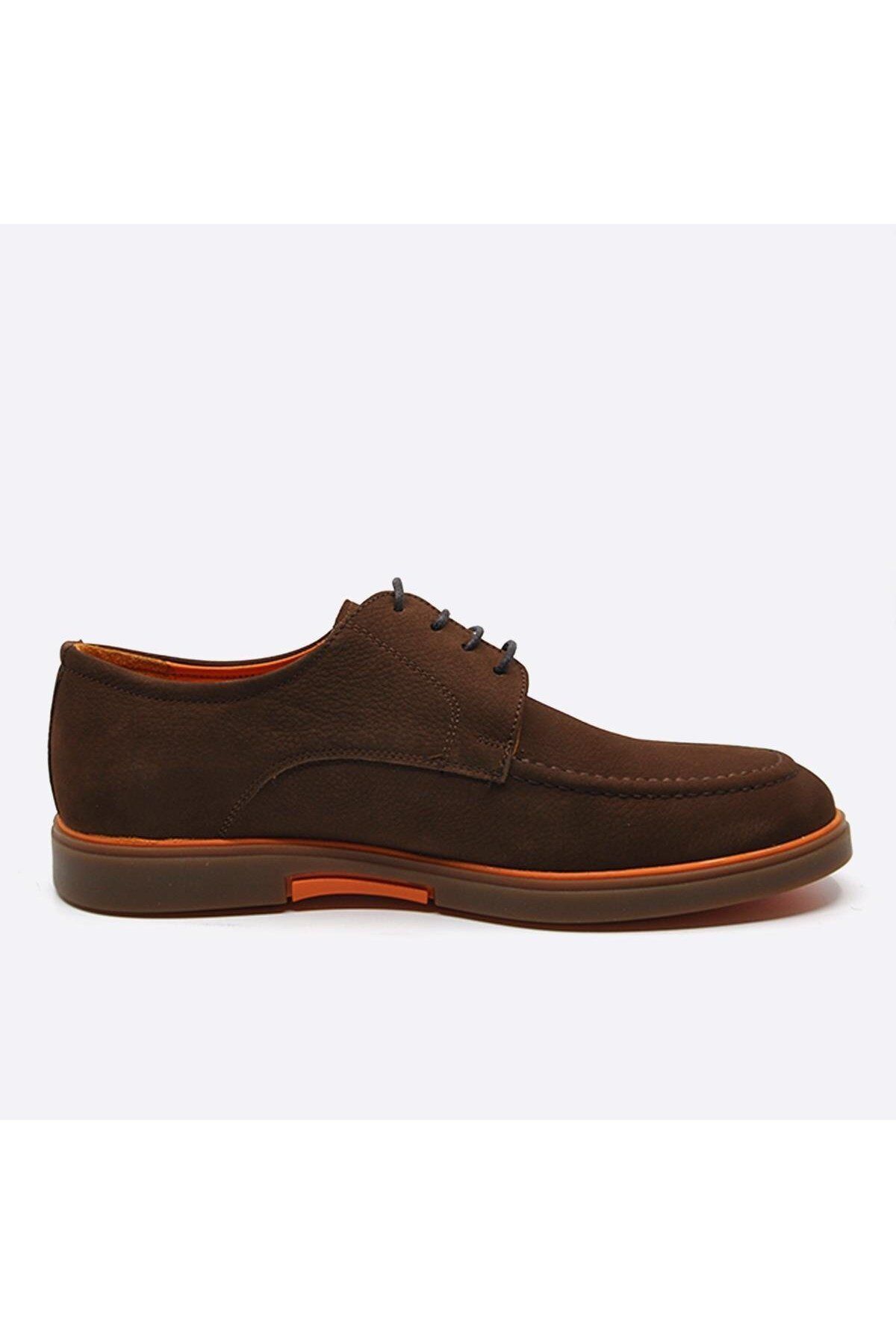 Fosco-Men's CasualLooper- Lace-up and Brown Natural Nubuck Shoes 5