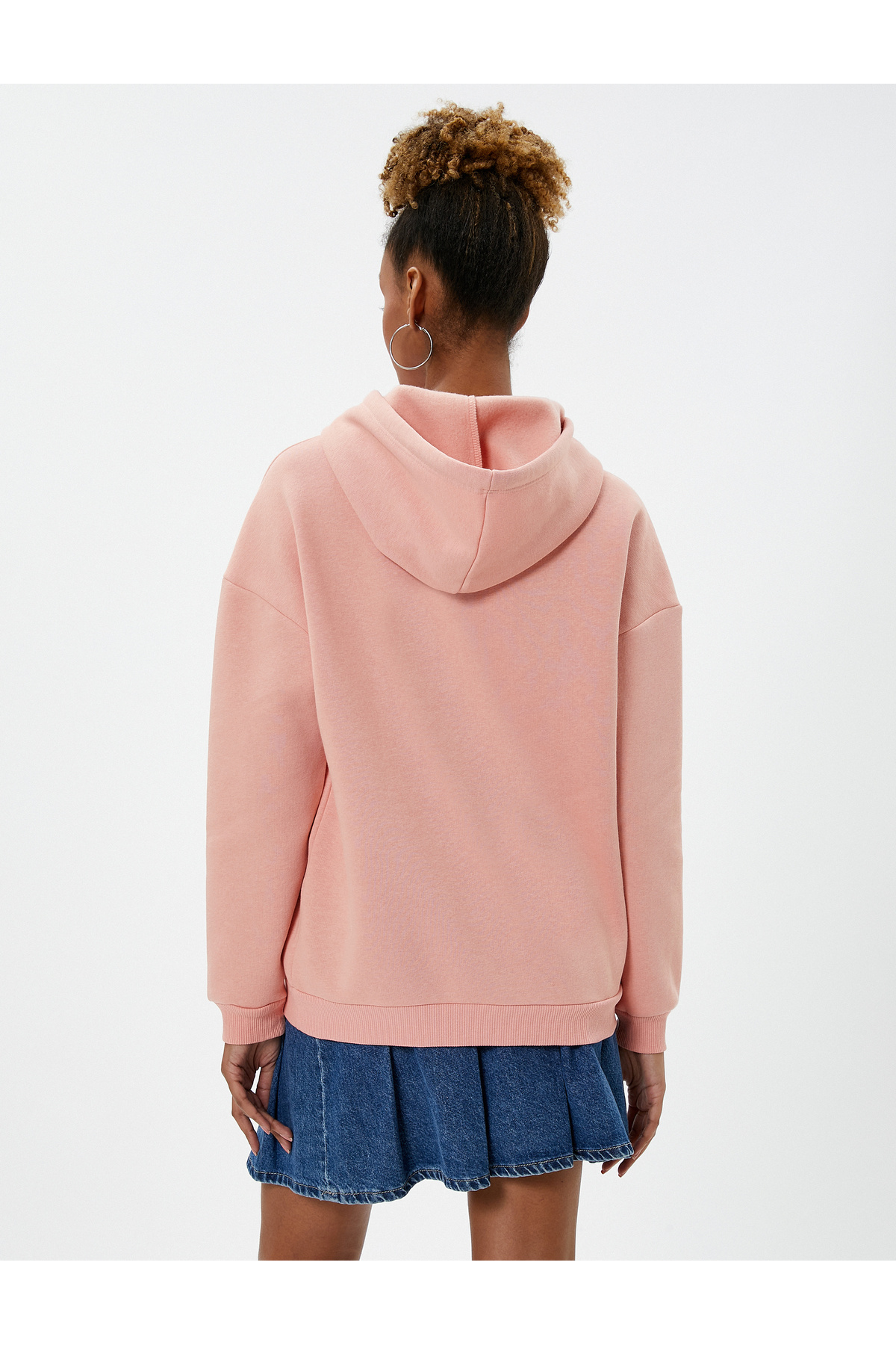 سویشرت مردانه صورتی کوتون | 4WAL10030IK اورجینال - تصویر 4