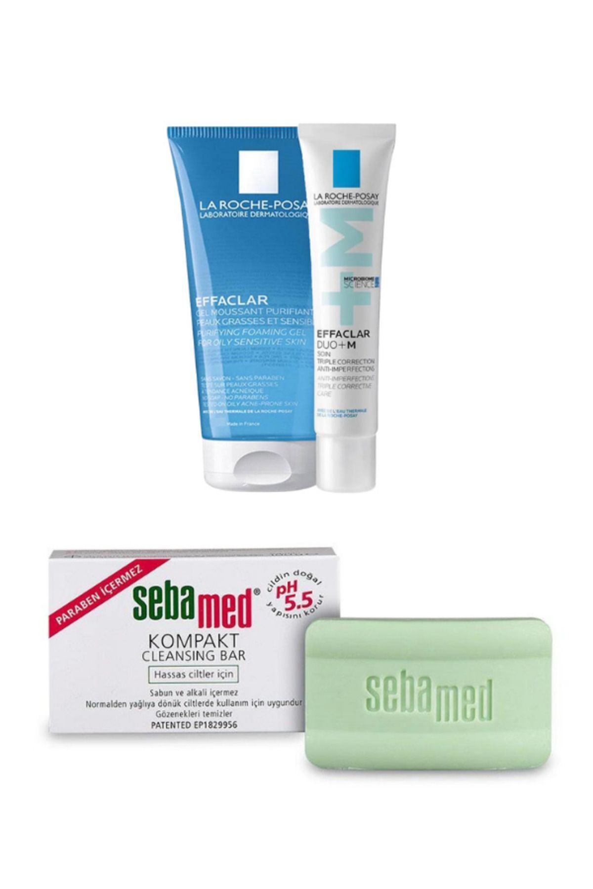 میله پاک کننده صورت فشرده 100 گرم + کیت معرفی Effaclar Sebamed