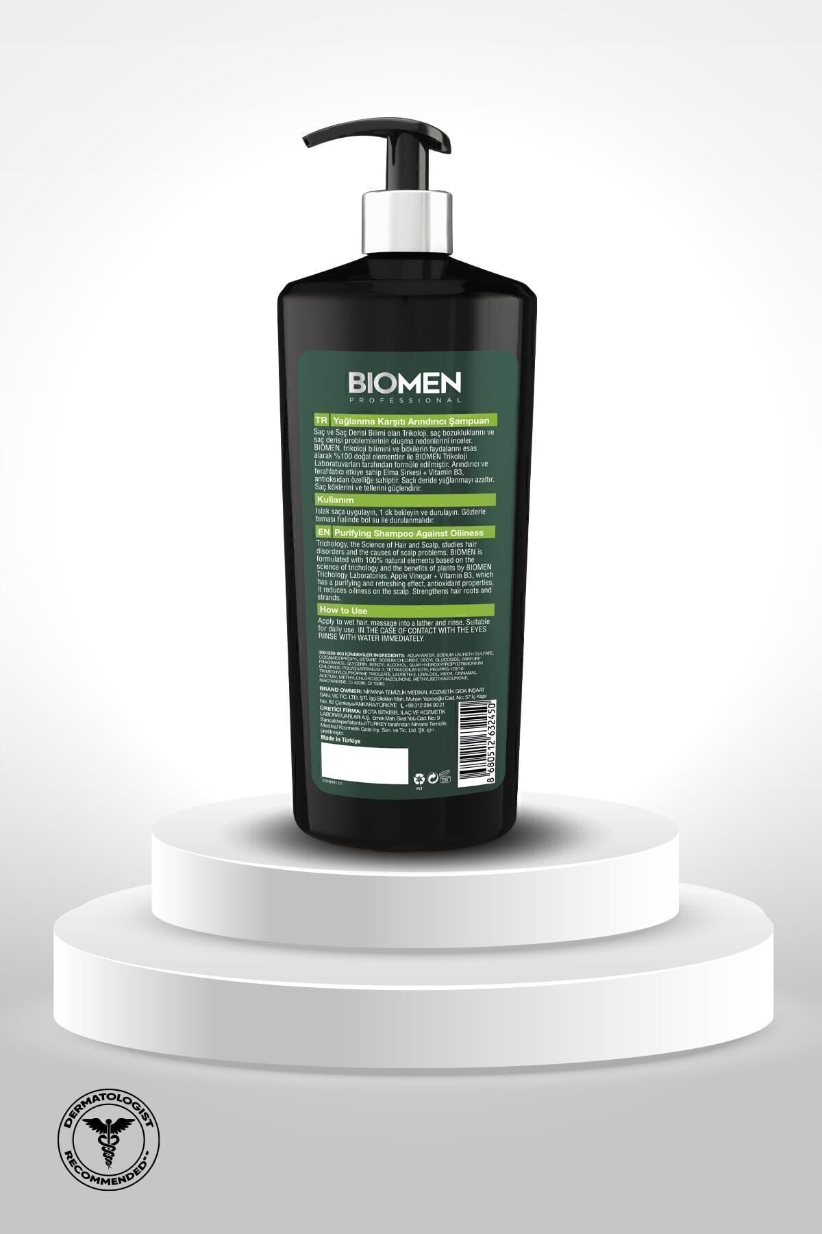 Biomen-Anti-Oil Shampoo with Apple Cider Vinegar and Vitamin B3 - For Oily Hair 2