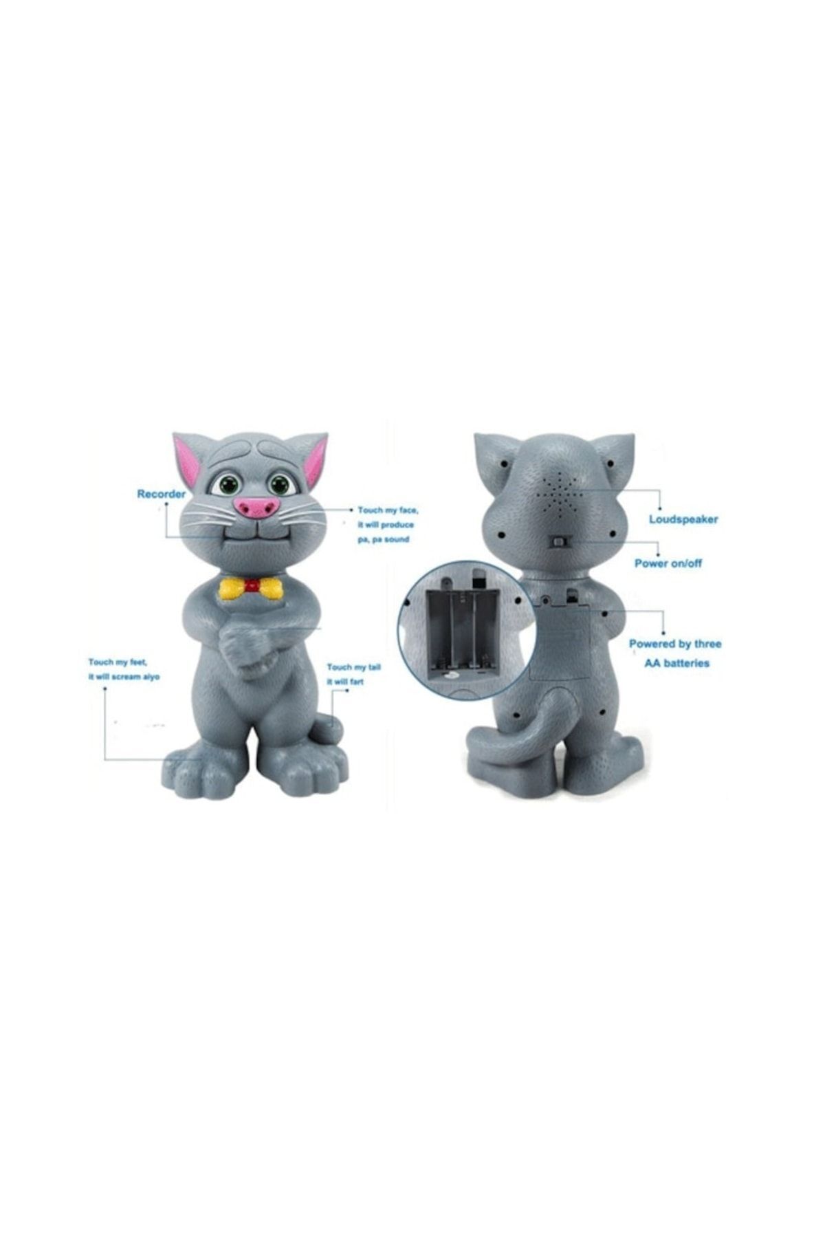 CAN OYUNCAK-Toy Talking Cat Tom That Repeats What You Said Toy Cat Talking Tom 2