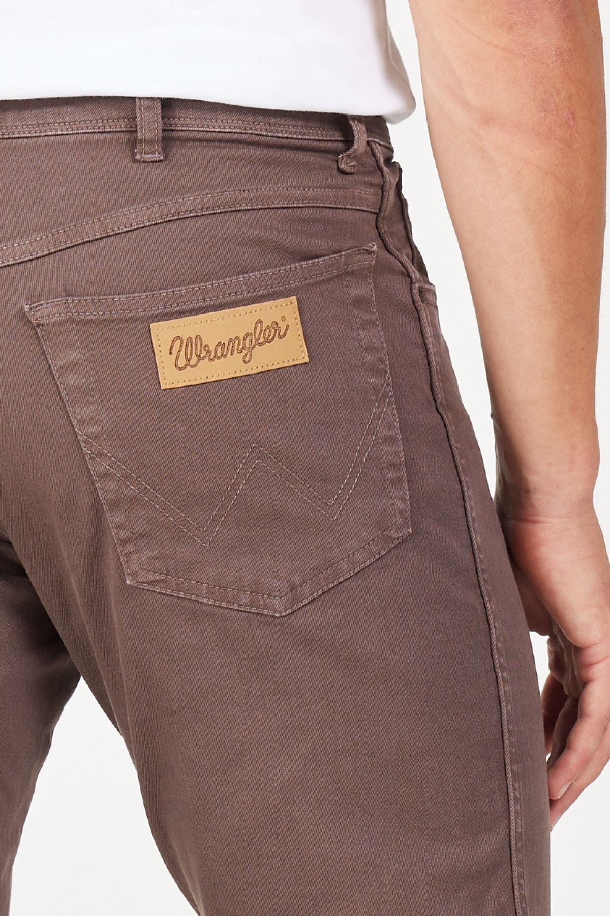 WRANGLER-Texas Slim Fit – Flexible braune Hose mit normaler Taille 6