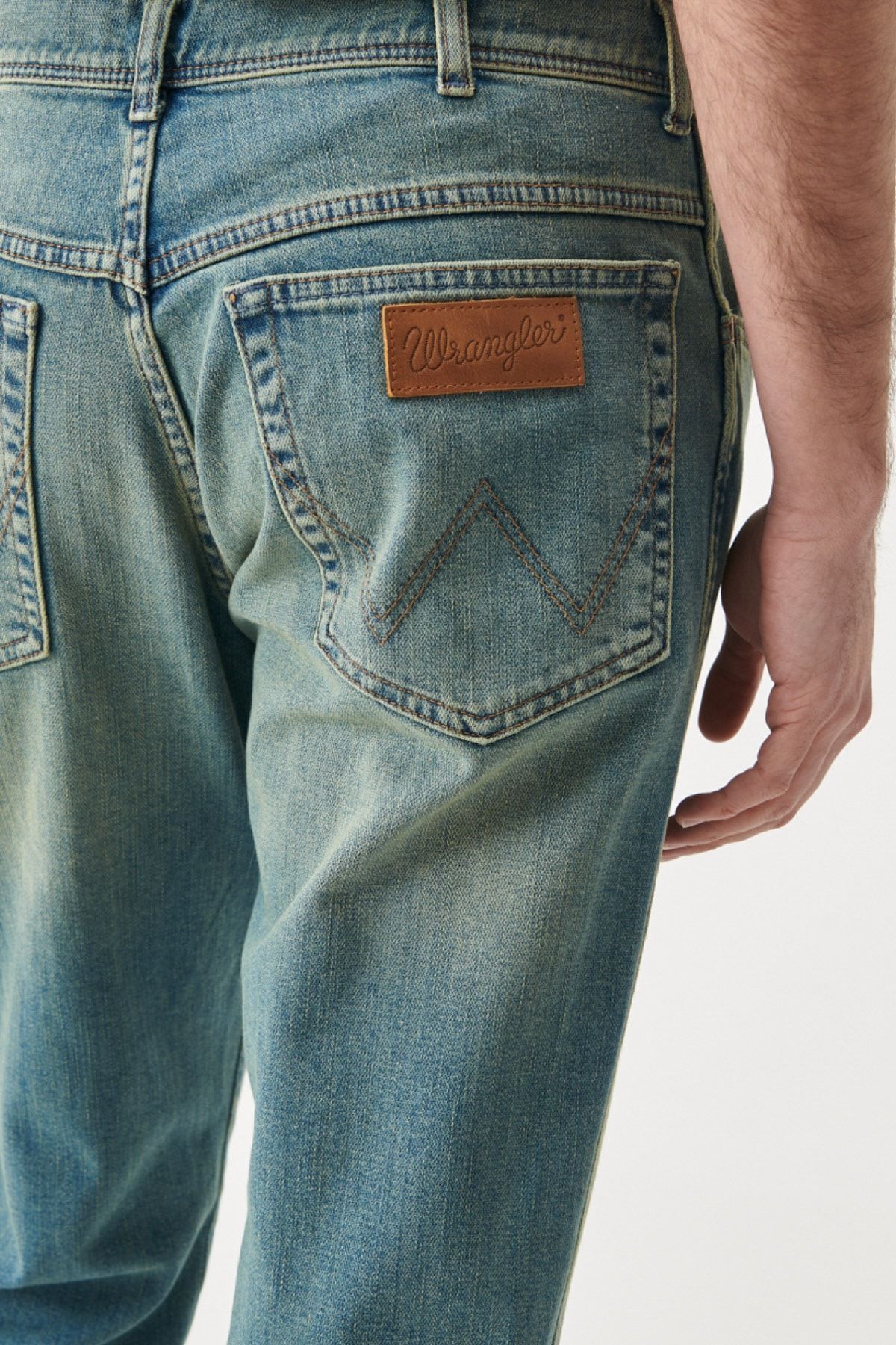 شلوار جین آبی مردانه تگزاس به طور منظم مناسب کمر طبیعی برش است Wrangler