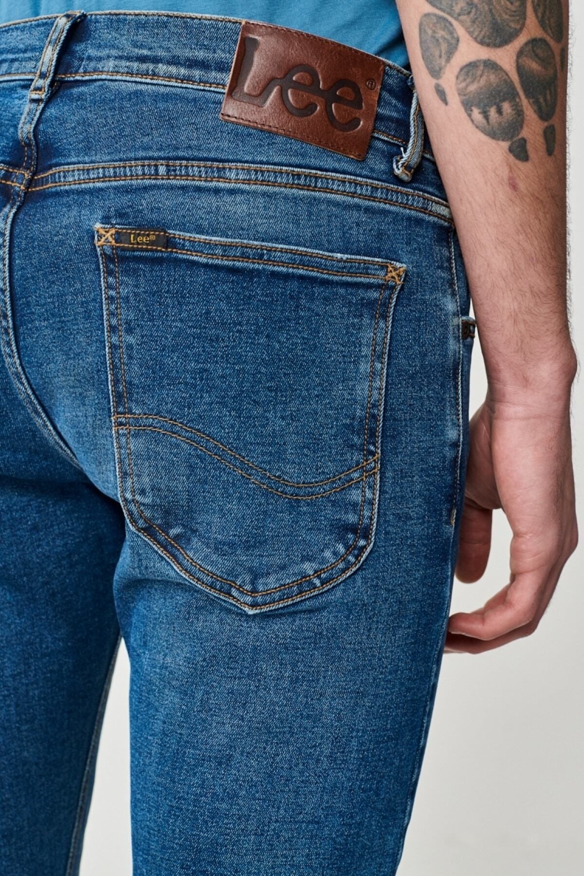 شلوار جین خاکستری مردانه فلکسیبل Luke Slim Fit معمولی کمر آبی Lee