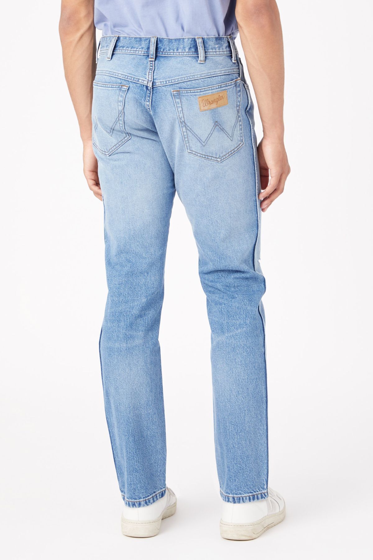 شلوار جین آبی مردانه تگزاس به طور منظم مناسب برش نرمال کمر باریک و رنگ قابل انعطاف Wrangler