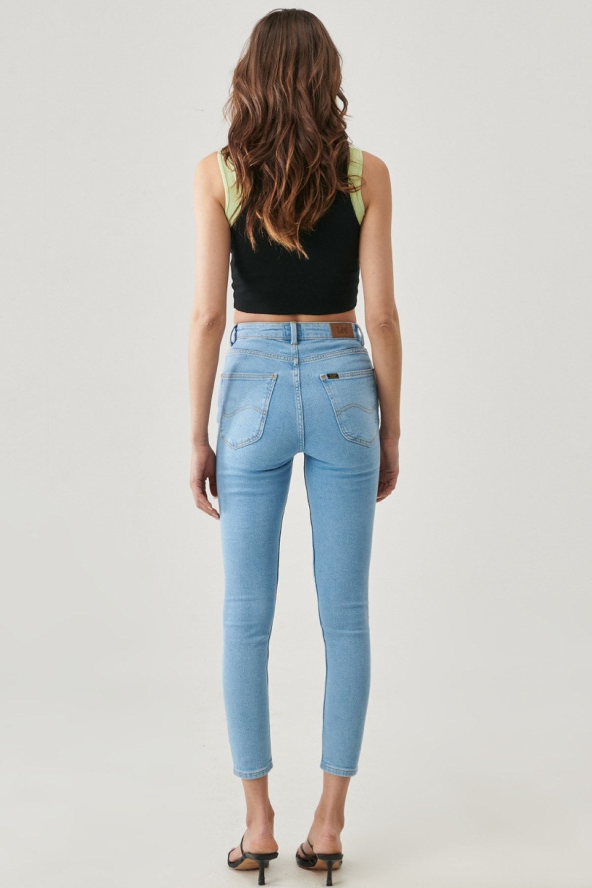 Lee-Ivy Super Skinny Fit, sehr hohe Taille, sehr schmales Bein, dehnbare blaue Damen-Jeans-Denim-Hose 6