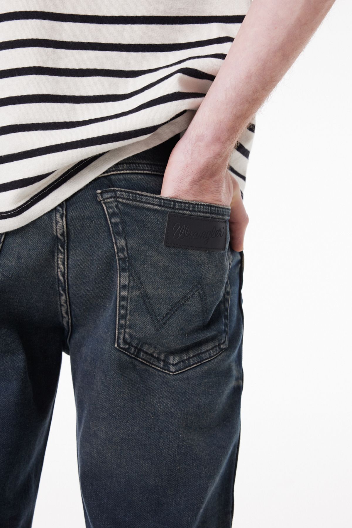 شلوار جین خاکستری مردانه به طور منظم مناسب برش طبیعی معمولی بل تگزاس سنگ تیره Wrangler