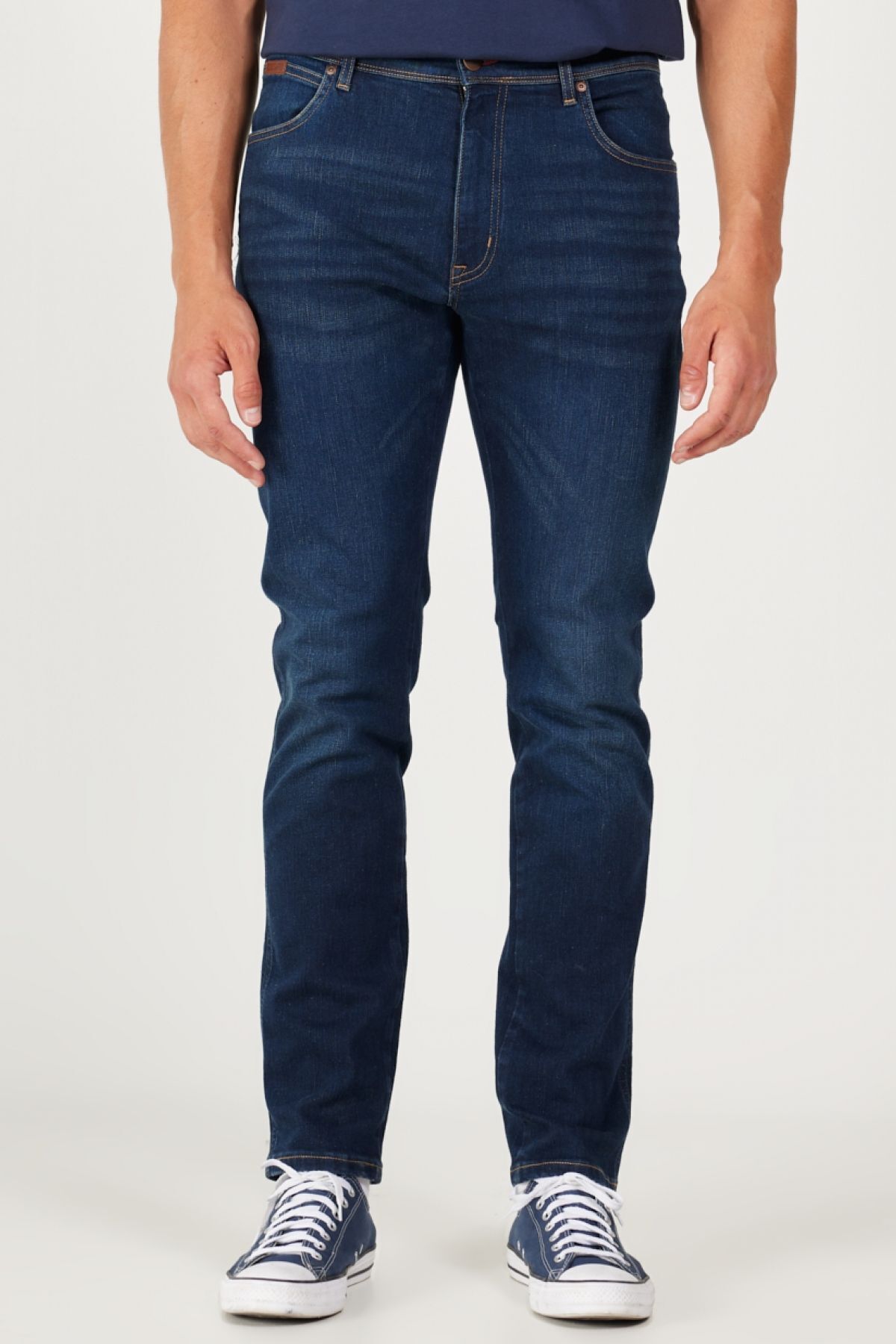 شلوار جین آبی مردانه تگزاس به طور منظم مناسب برش نرمال کمر باریک و رنگ قابل انعطاف Wrangler