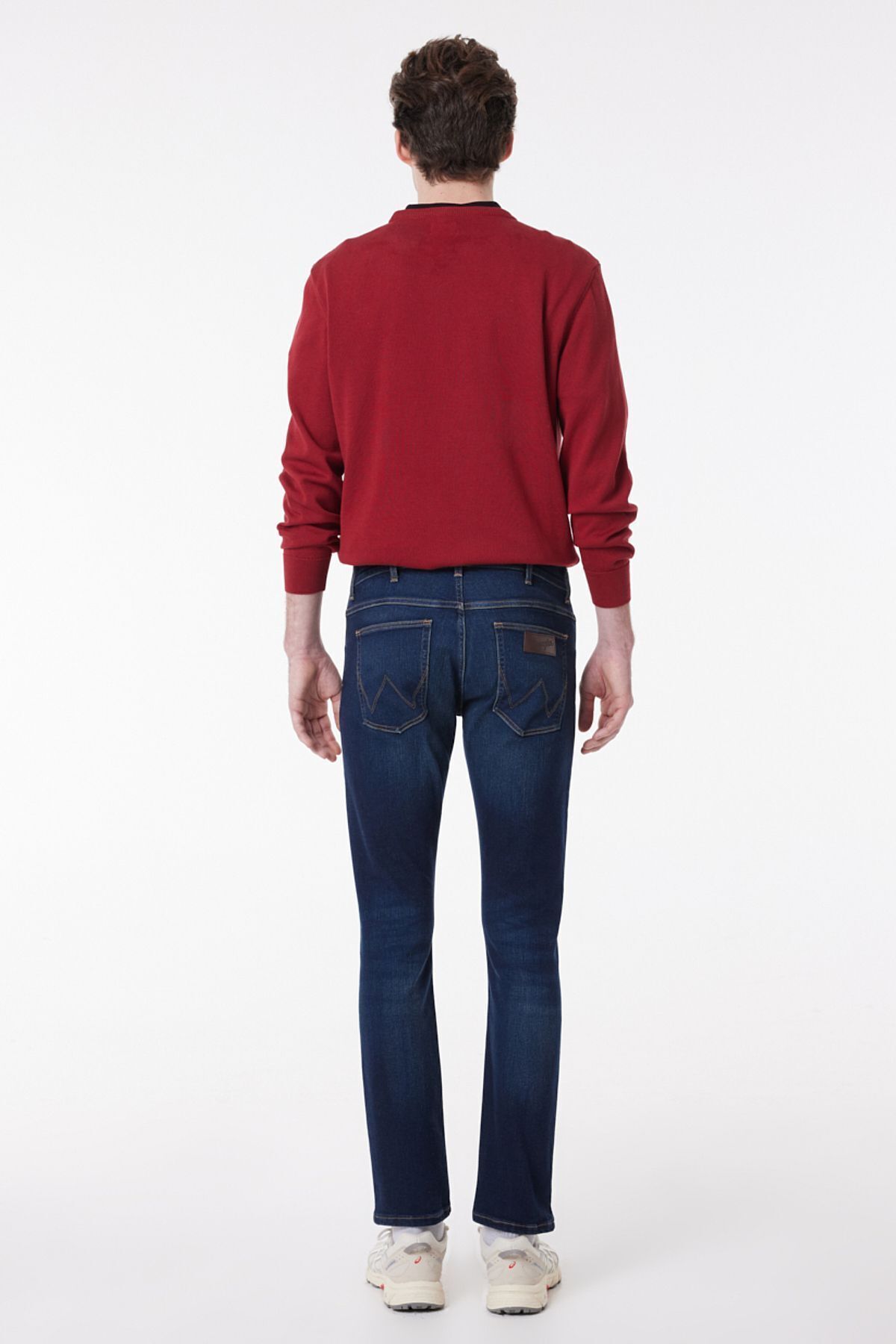 شلوار جین آبی مردانه LARSTON SLIM FIT BRAT BARD کمر کم باریک و انعطاف پذیر Wrangler