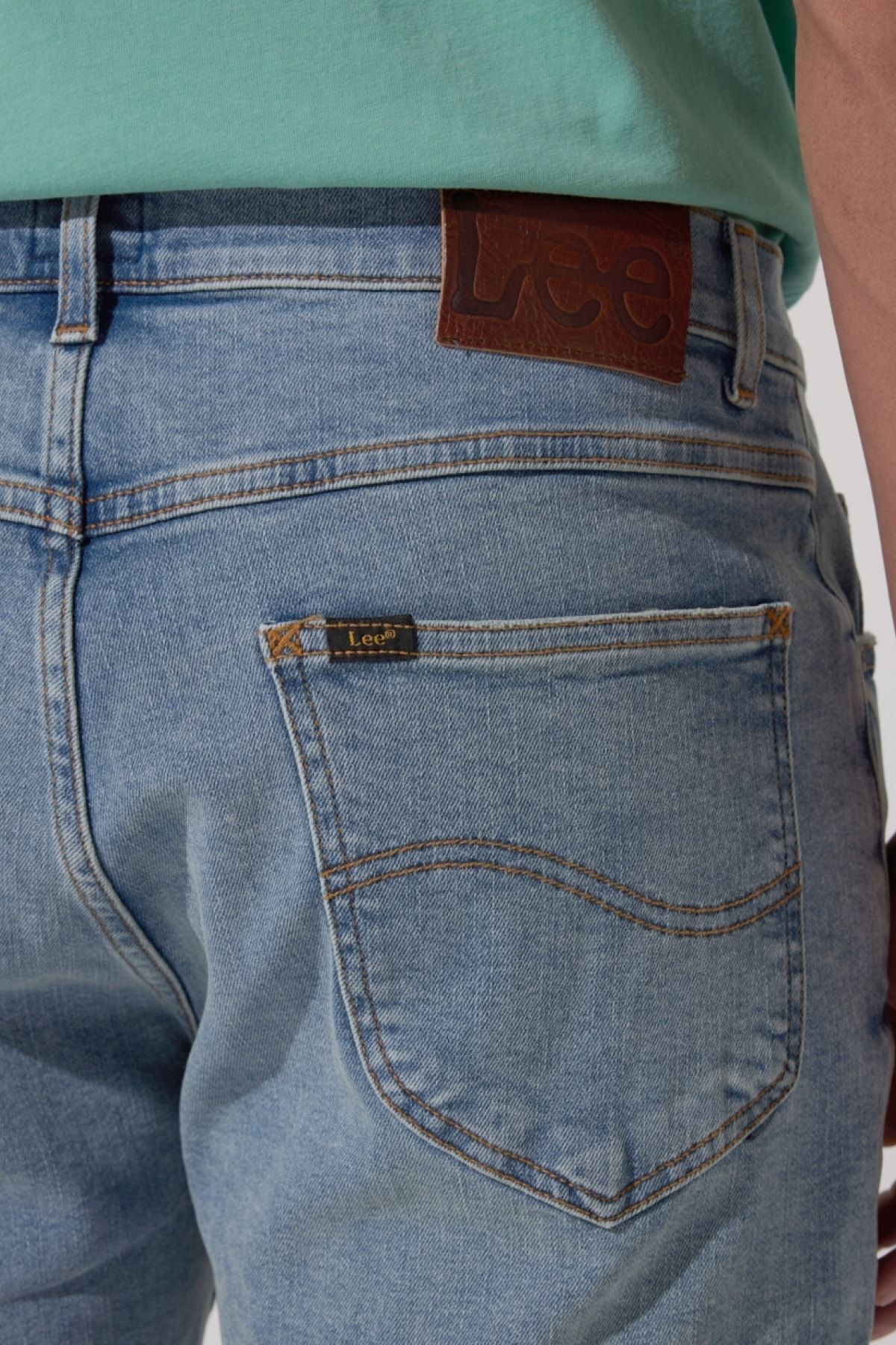 Lee-Skinny Fit Slim Fit Regular Waist Blue Men's Jean Denim Jeans Shorts 5