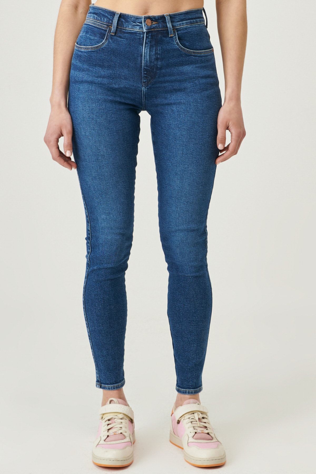 WRANGLER Spodnie Jeansowe Skinny Fit Slim Fit Z Wysokim Stanem Kobieta - 29/30