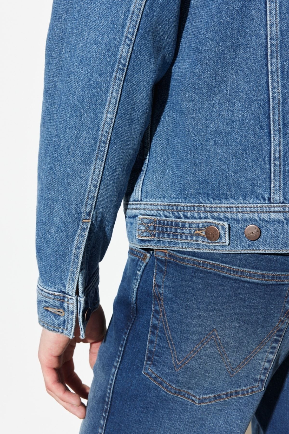 WRANGLER-Trucker Regular Fit - 100% pamut kék farmer dzseki 6