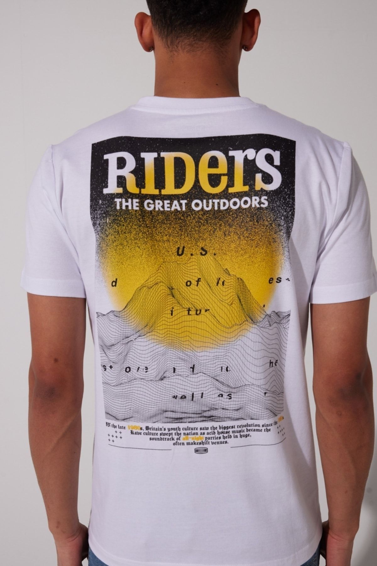 تی شرت یقه سفید 100% پنبه ای معمولی Riders by Lee