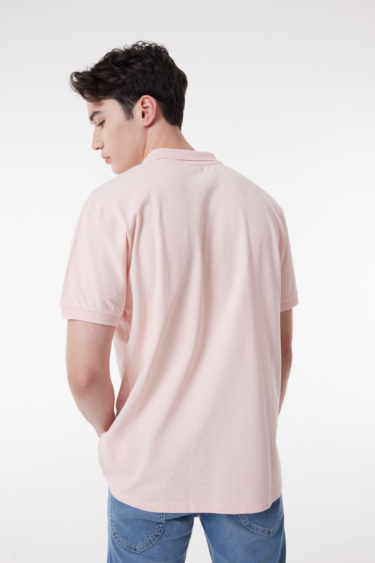 Riders by Lee-Ανοιχτό μπλουζάκι PinkPoloCollar 100% CottonRegularFit 6