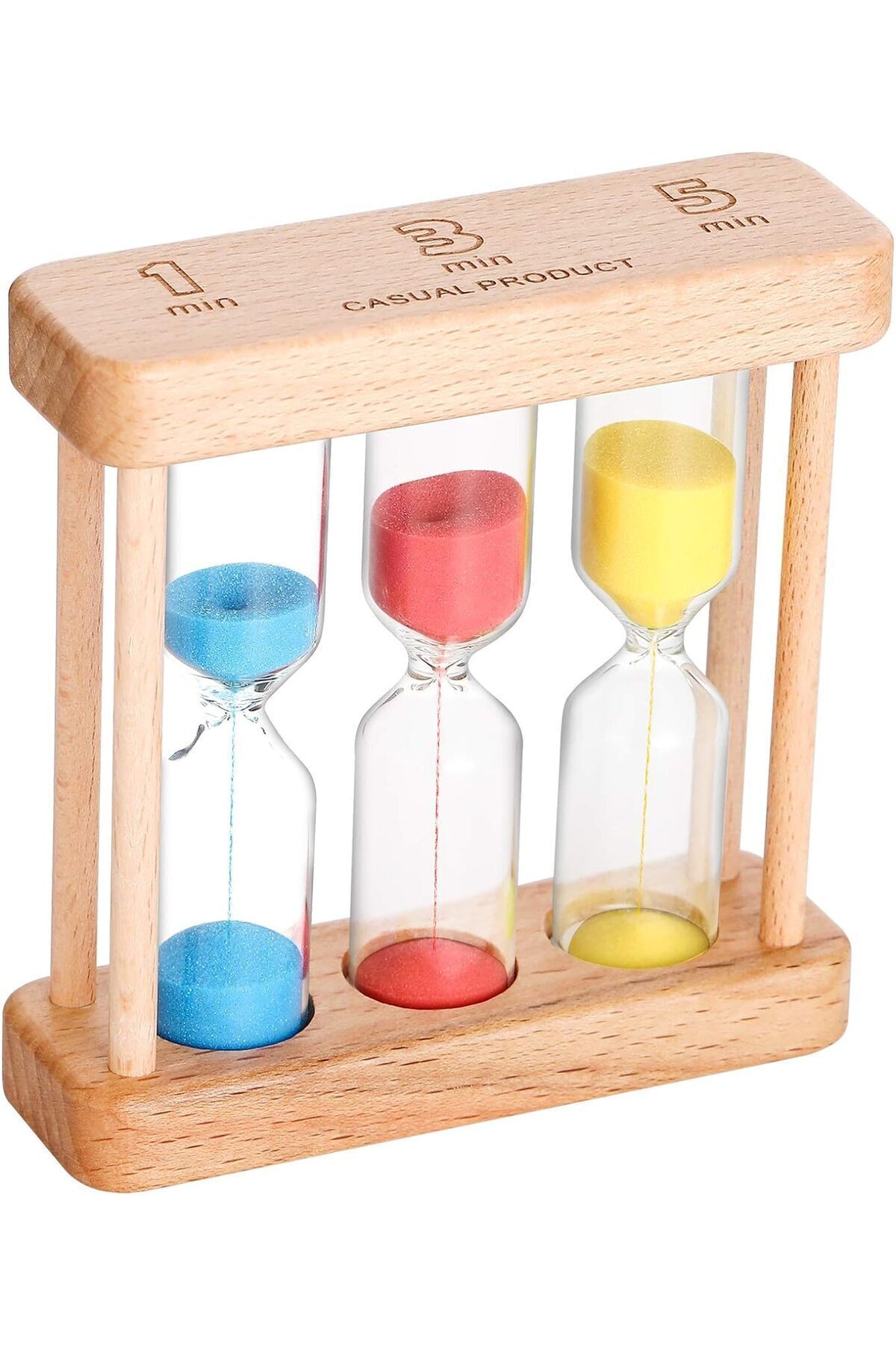 Tahtakale Dünyası Kum saati 1-3-5 dk bir arada kum saati 3 renkli kum saati