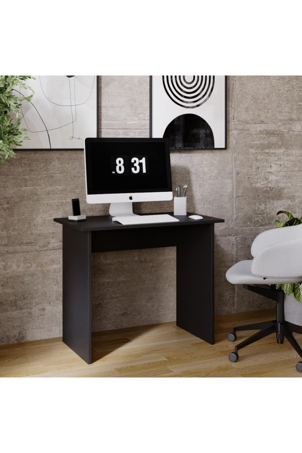 Modern Home Simple & Modern Black Desk 80cm - Trendyol