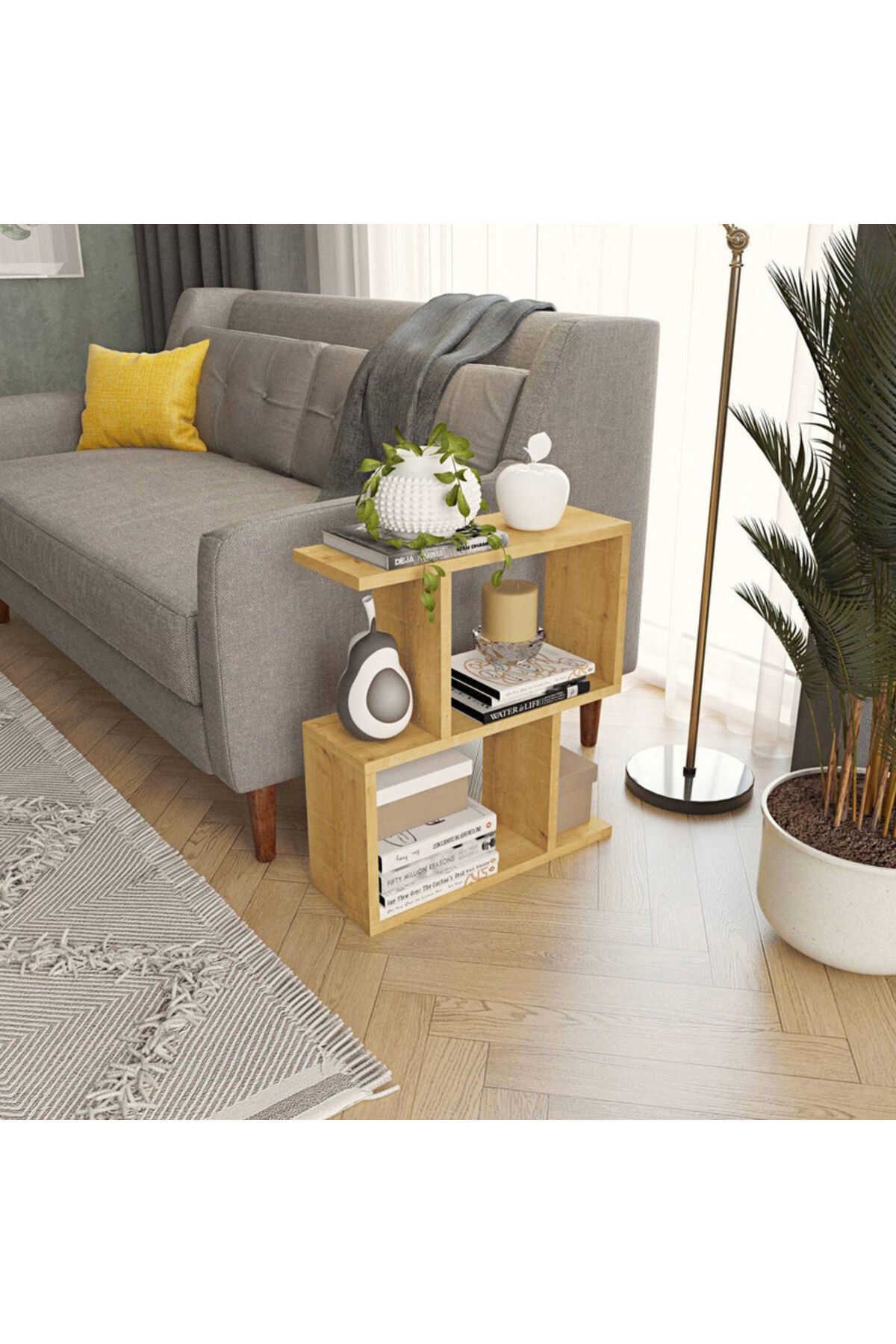 Modern home-Versatile Asymmetrical Side Table  beige colour for Modern Spaces 4