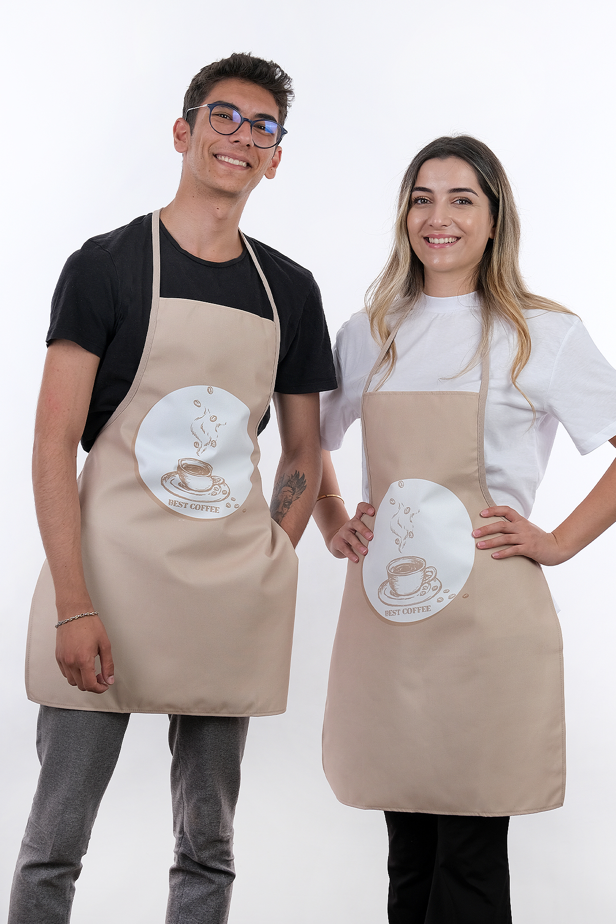 Beautiful Twin Pack Liquid Proof Waterproof Kitchen Apron