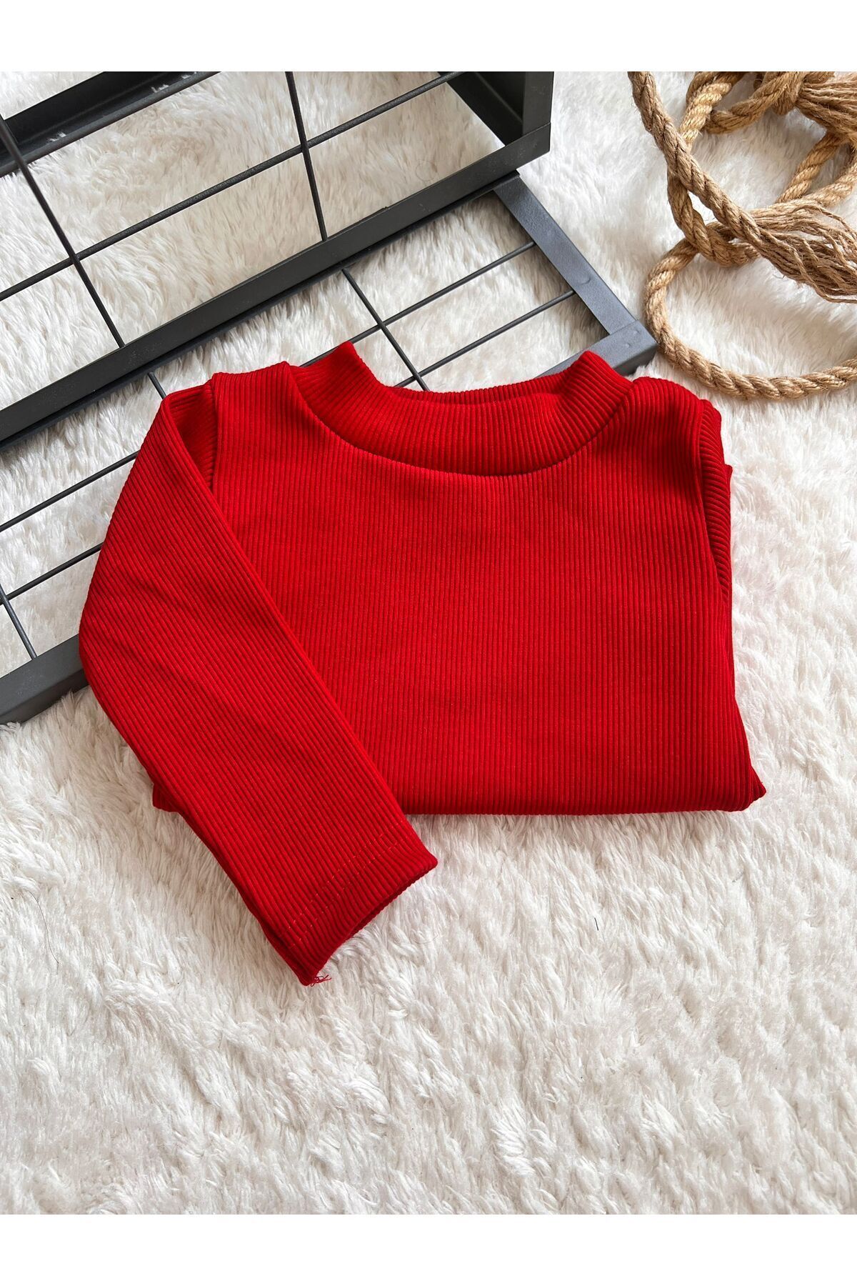 بادی نوزادی  KIRMIZI BALIKÇI YAKA BLUZ