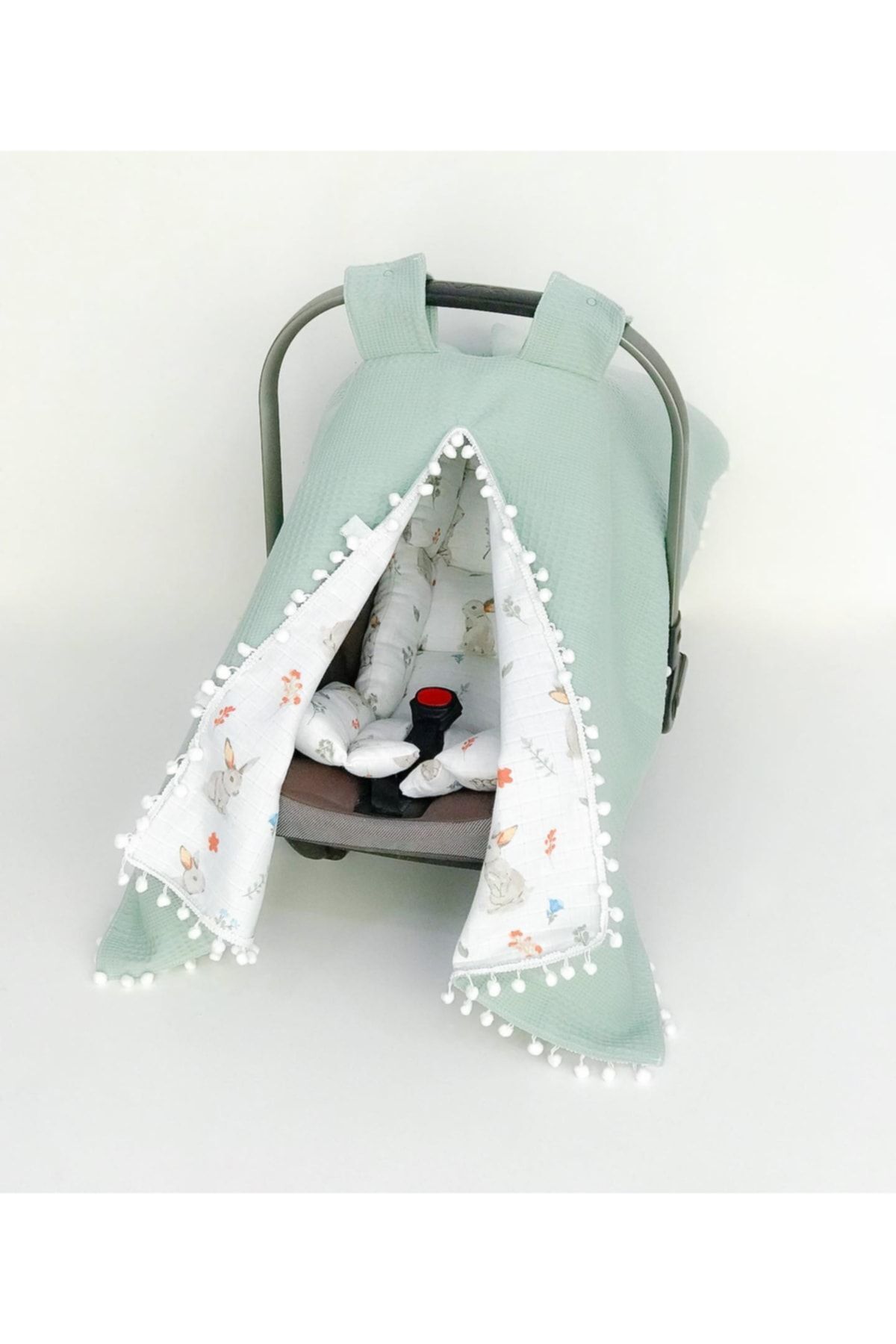 FG Store %100 Pamuk Çok Amaçlı Çift Katlı Müslin Puset Örtüsü & Minderi