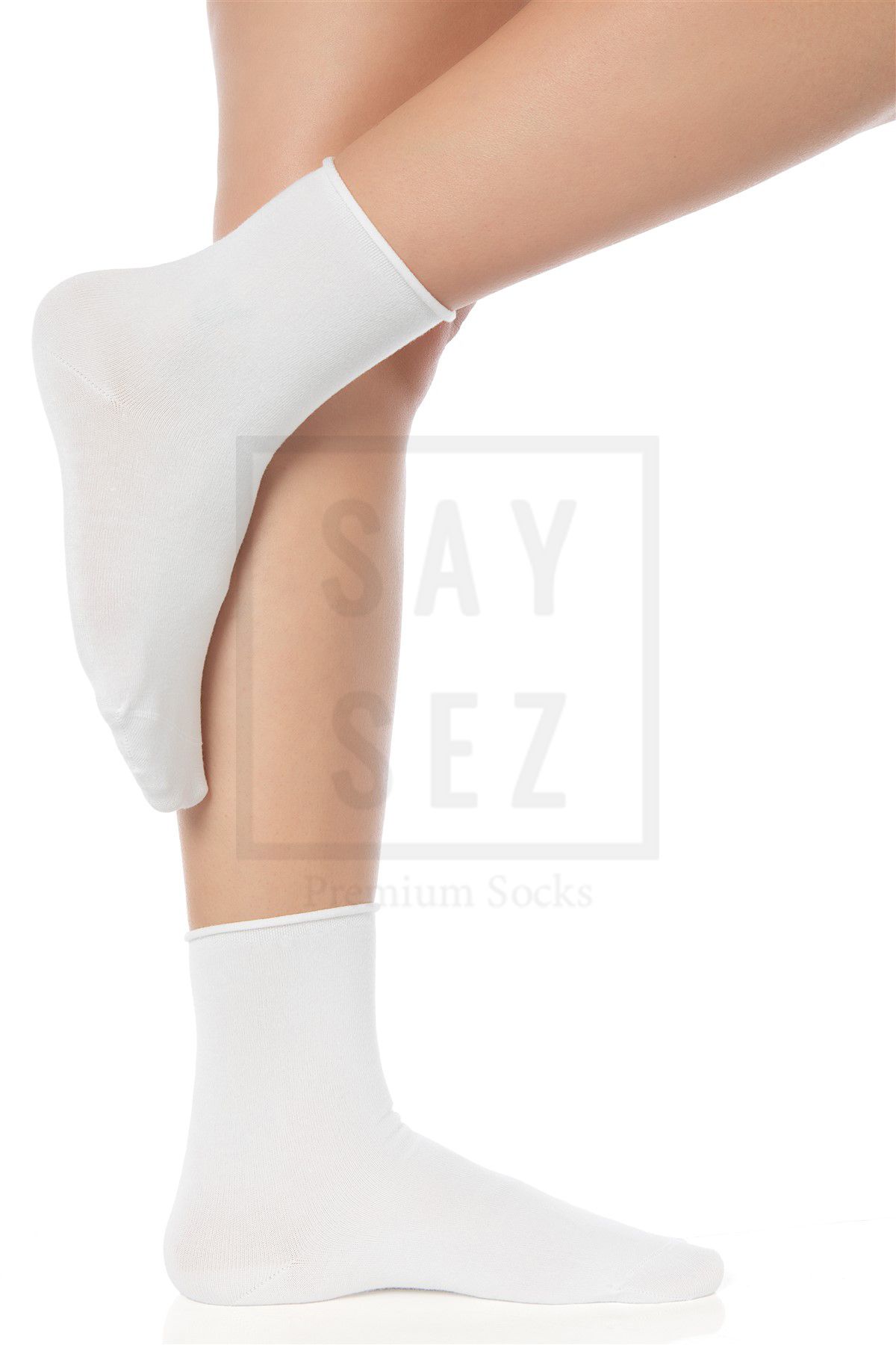 Bambu Kadın Lastiksiz Beyaz Soket Dikişsiz Premium Çorap 3lü Paket / İz Bırakmaz / Sıkmayan Çorap
