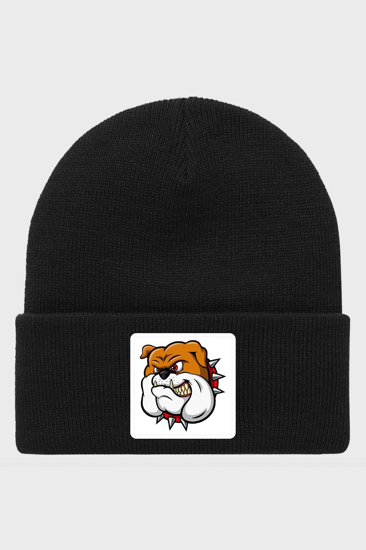 Luigan Deri Etiketli Desen Basklı Basic Triko Bere Unisex
