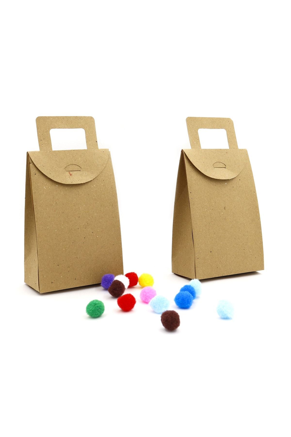 repro design Kraft Kulplu 10 X 15 X 5,5 Cm Büyük Boy Çanta Model Hediyelik,kına Çerez Ve Hediye Kutusu 20 Adet