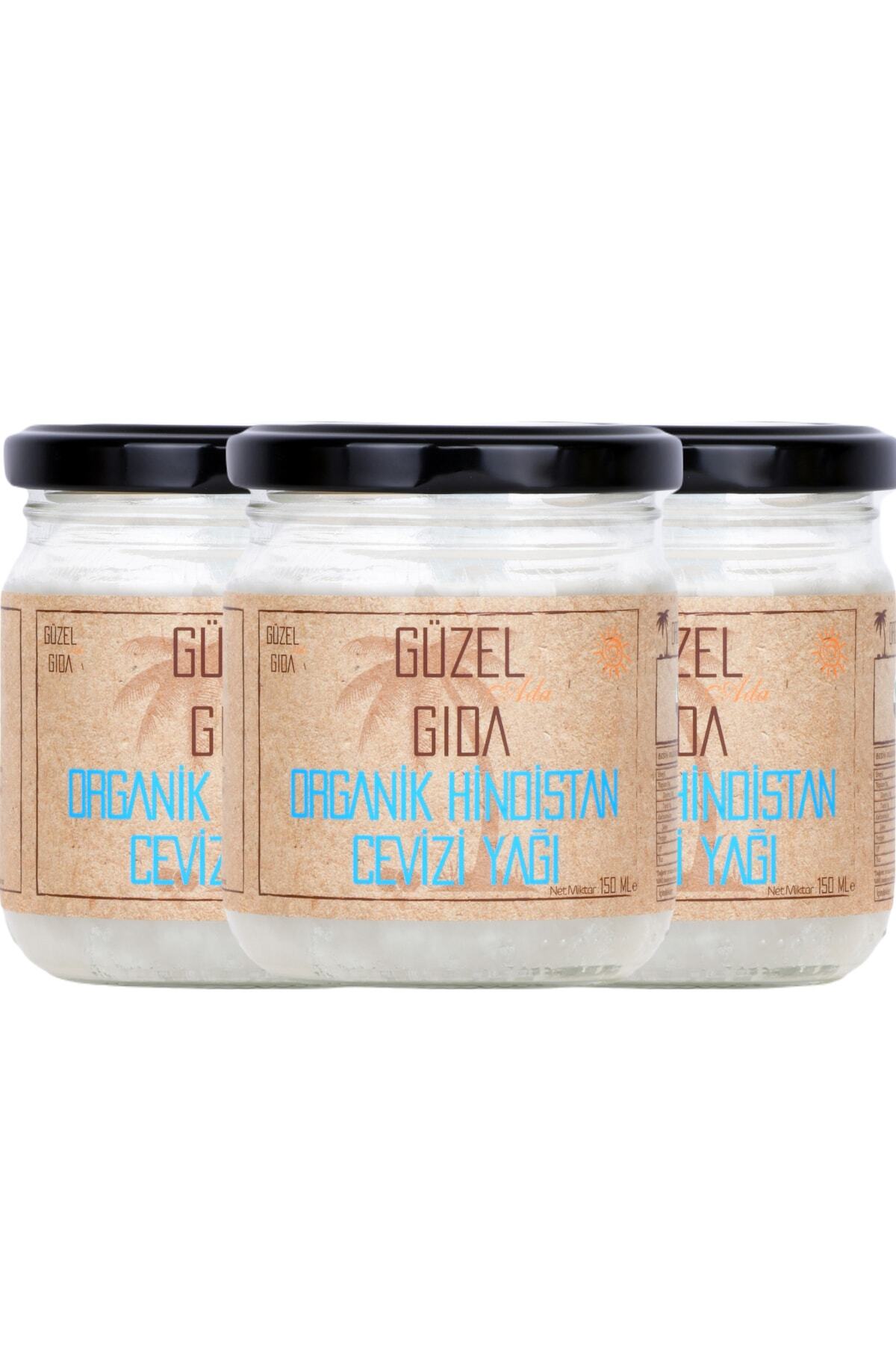 Güzel Gıda Organik Hindistan Cevizi Yağı 3x150 ml (SOĞUK SIKIM)