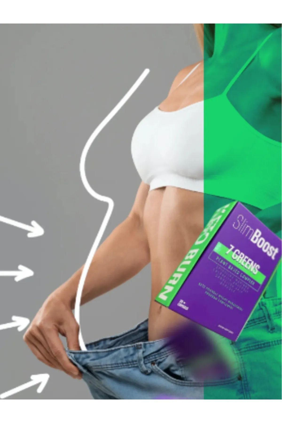 slim boost Slimboost 7 Greens 30 Kapsül Keto Burn Destekli Kapsül
