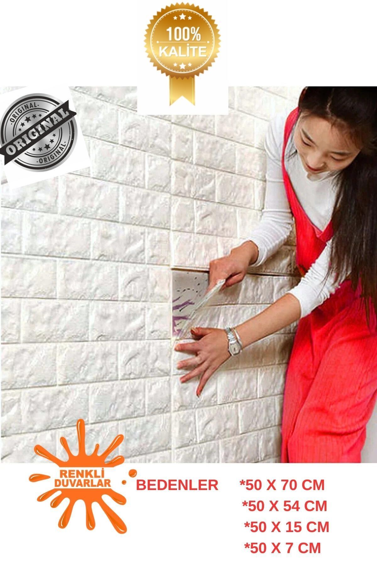 Silinebilir Kendinden Yapışkanlı Duvar Kağıdı Esnek Köpük Panel 3d Tuğla Desen